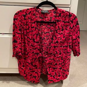 Poppy tie top
